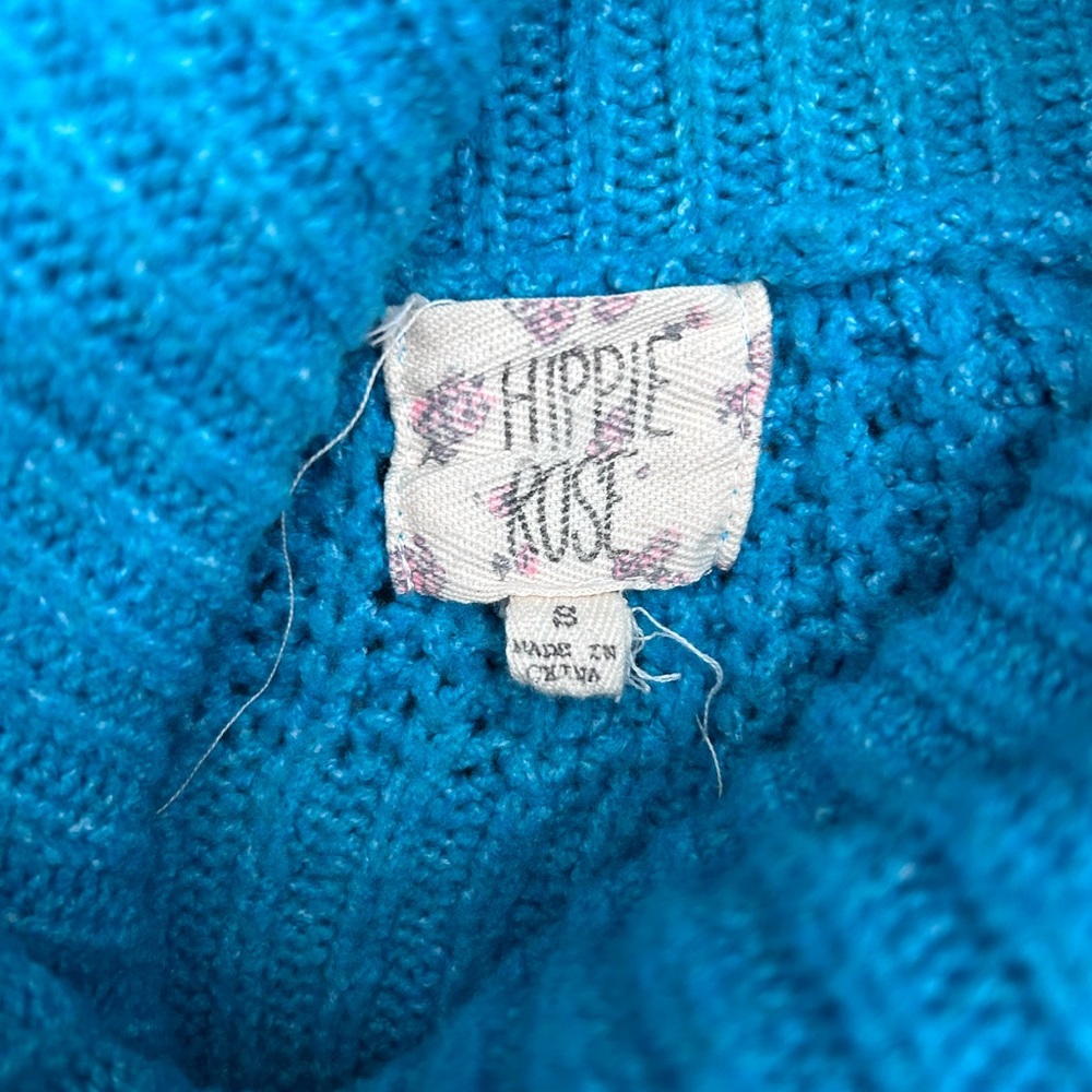 Hippie Rose Vibrant Blue Turtleneck Sweater - Picture 7 of 7